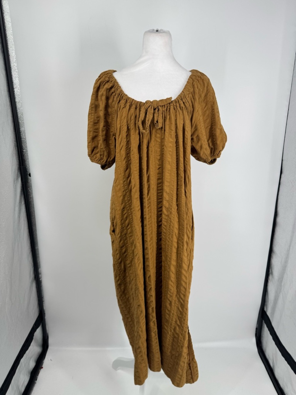 Free People Shift Maxi puff sleeve dress size XS